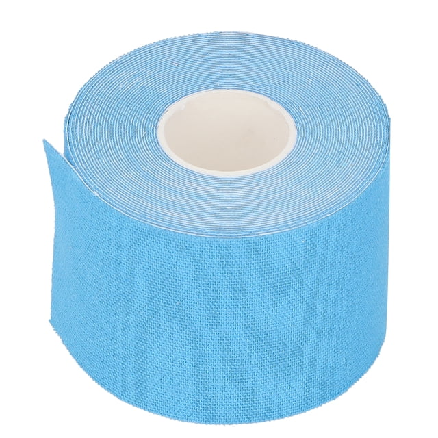 Cinta muscular de 5 cm x 5 m para fisioterapia deportiva, ideal para rodilla, tobillo, hombro, fascitis plantar, color azul.