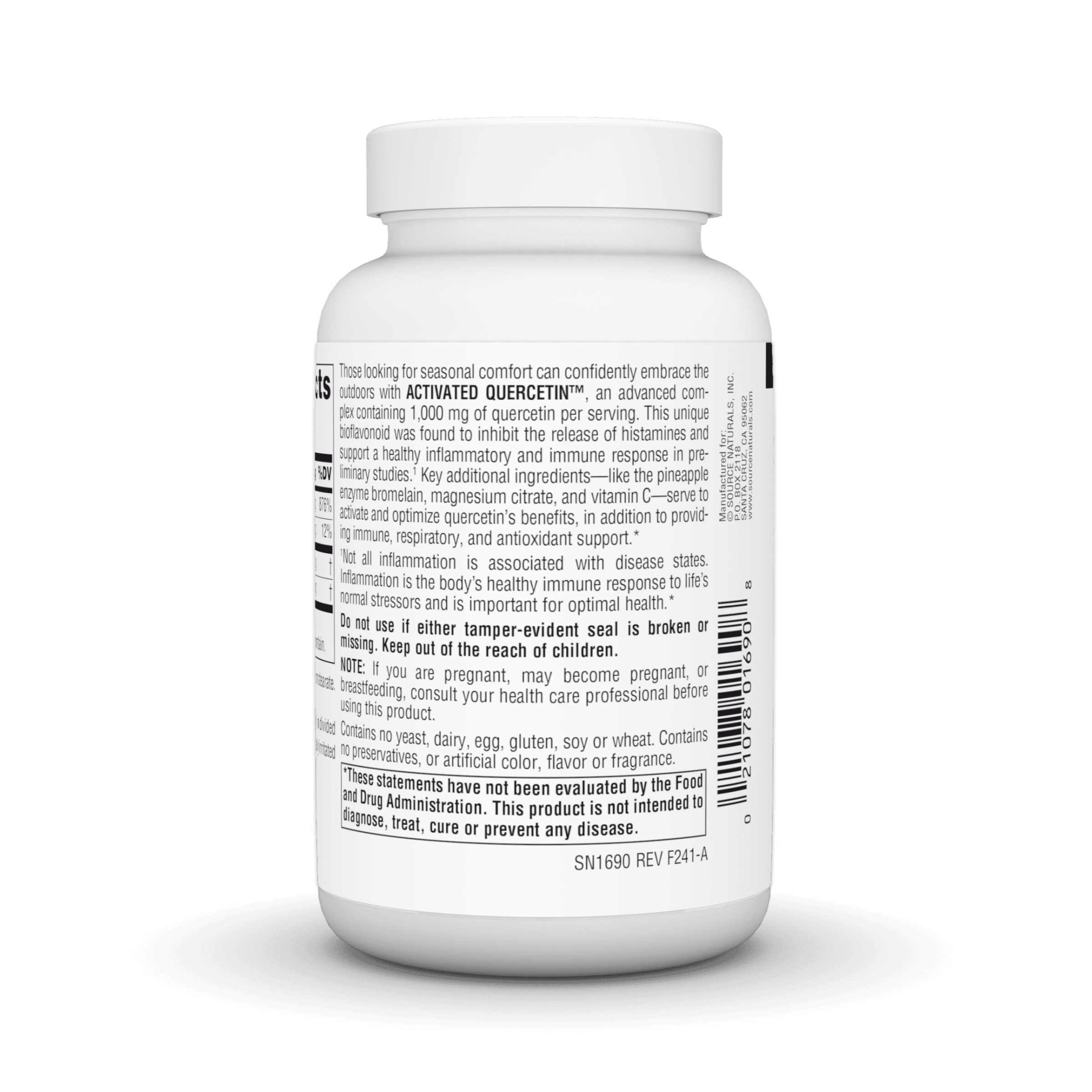 Source Naturals Activated Quercetin, for Seasonal & Immune Support - 100 Capsules