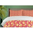 thumbnail image 3 of Ambesonne Fruit Duvet Cover Sets, Warm Tone Fresh Pear Fruits, 2-Queen, Dark Coral Pale Orange, 3 of 6