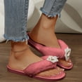 thumbnail image 2 of Dakaela Women's Cozy Spa Thong Flip Flops Memory Foam Plush House Slippers Soft Fuzzy Bedroom Shoes, 2 of 7