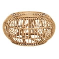 thumbnail image 4 of SAFAVIEH Jacynda Rustic Round Ottoman, Honey Brown Wash ( 24.8 in. W x 24.8 in. D x 12.2 in. H), 4 of 9