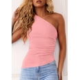 thumbnail image 3 of Remera PRETTYGARDEN Verano 2025 Y2K de un Hombro Ajustada Rosa M, 3 of 9