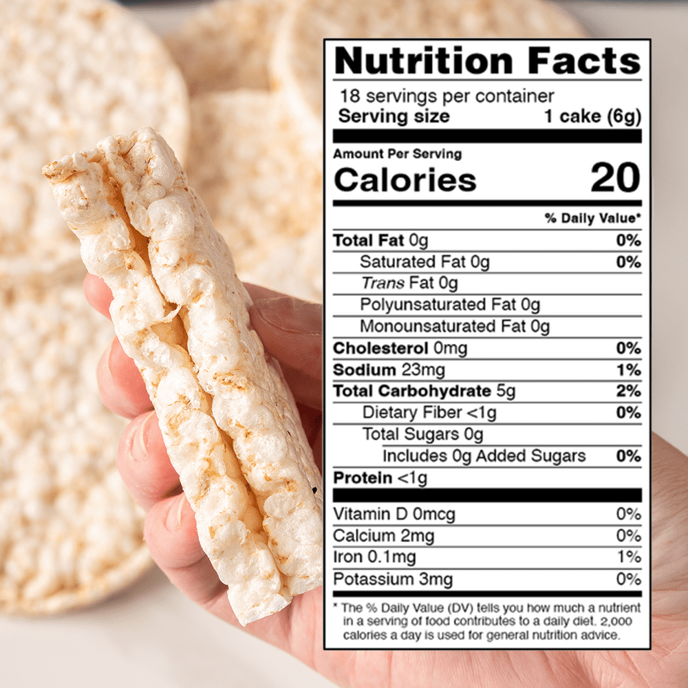 Galil Thin Rice Cakes with Sea Salt, Vegan and Gluten Free Snacks, Plain Rice Cakes, Low Salt Snacks, 3.5 oz
