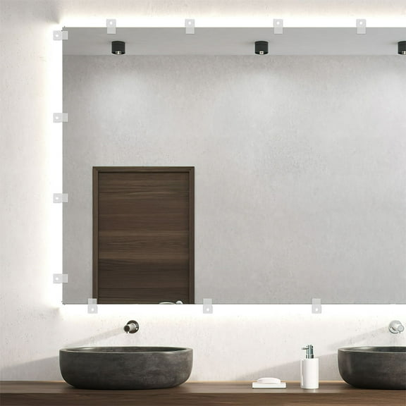 OFFIGAM 25 Sets Heavy Duty Mirror Hanging Kit for Wall Mounting and Secure Glass Retention with Screws and Anchors