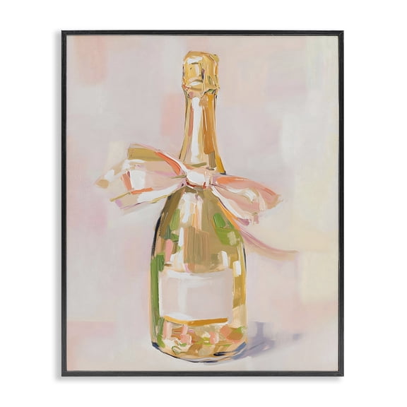 Stupell Industries Pink Champagne Celebration Black Framed Giclee Art, design by The Prints Vibe