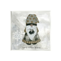 Stupell Industries Home Sweet Gnome Winter Snowflakes Graphic Art Unframed Art Print Wall Art, Design by Livi Finn