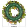 thumbnail image 3 of Unique Bargains Halloween Pumpkin Wreath Front Door Decor with Berries Maple Leaves Yellow, 3 of 7