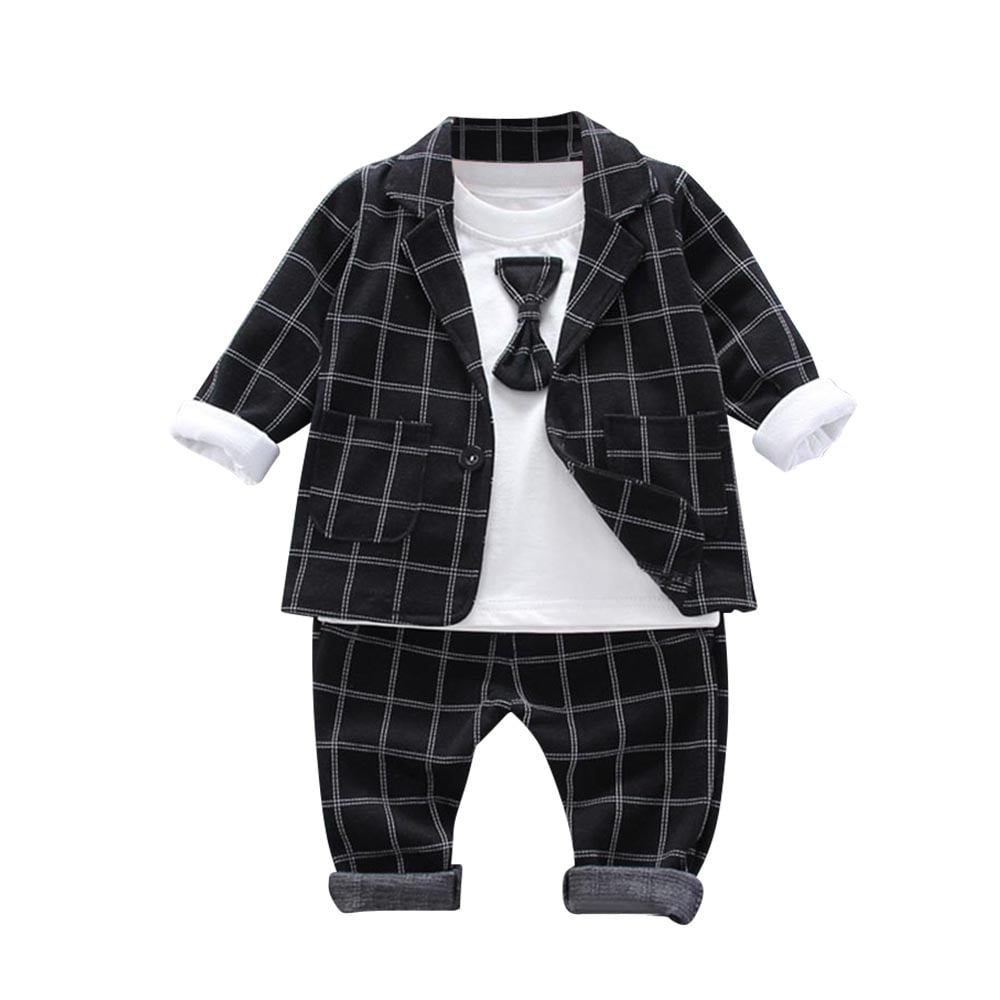 Kids Baby Boys Clothes Gentleman Casual Shirt Tops Blazer Coat Pants Daily Sets 