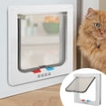 thumbnail image 4 of Plastic White Beautiful Detachable Controlled Access Direction Pet Door for Cats DogsWhite L, 4 of 8