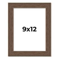 9x12 Frame Brown Farmhouse Solid Wood Picture Frame Width 1.5 Inches | Interior Frame Depth 0.5