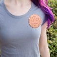 thumbnail image 2 of Peachy Flowers Pinback Button Pin, 2 of 5