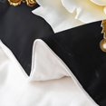 thumbnail image 5 of Manfei White Blossom 100% Cotton Duvet Cover King Size, Gold Victorian Damask Comforter Cover, Black White Marble Bed Cover, Lightweight Room Decor, 5 of 9