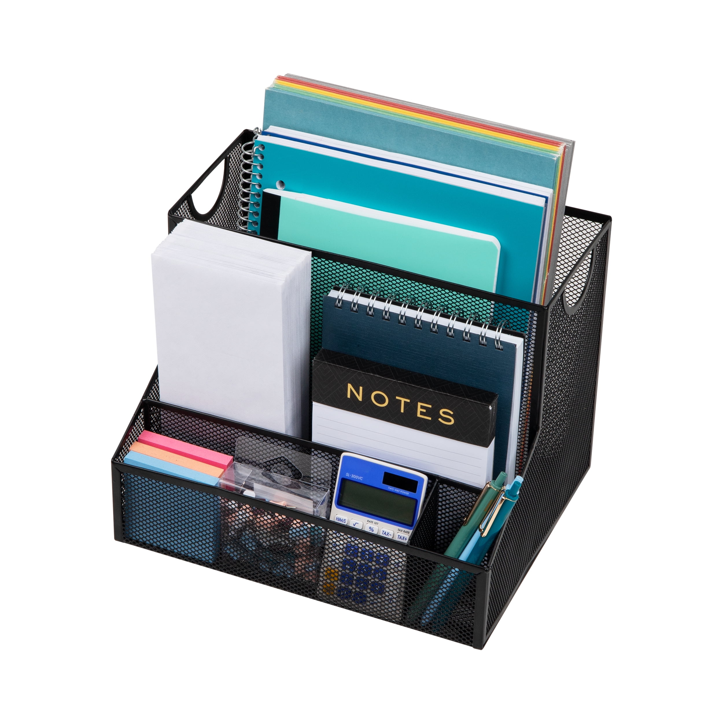 Mind Reader Desktop Organizer, Vertical File Storage, Letter Size, Office, Metal, Black
