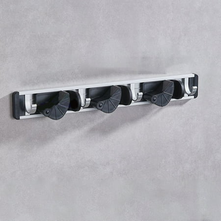 

Hadanceo Mop Holder Rack Non-slip ABS Wall Hanging Broom Organizer Wall Mounted Great for Gardening