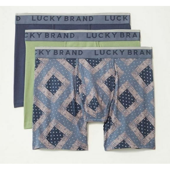 LUCKY BRAND BOXER X3 - 233 PATCH PURPLE - XLARGE - MEN BRIEF UNDERWEAR PACK P315