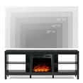 Fireplace TV Stand for TV's up to 75 Inch, Wood Entertainment Center ...