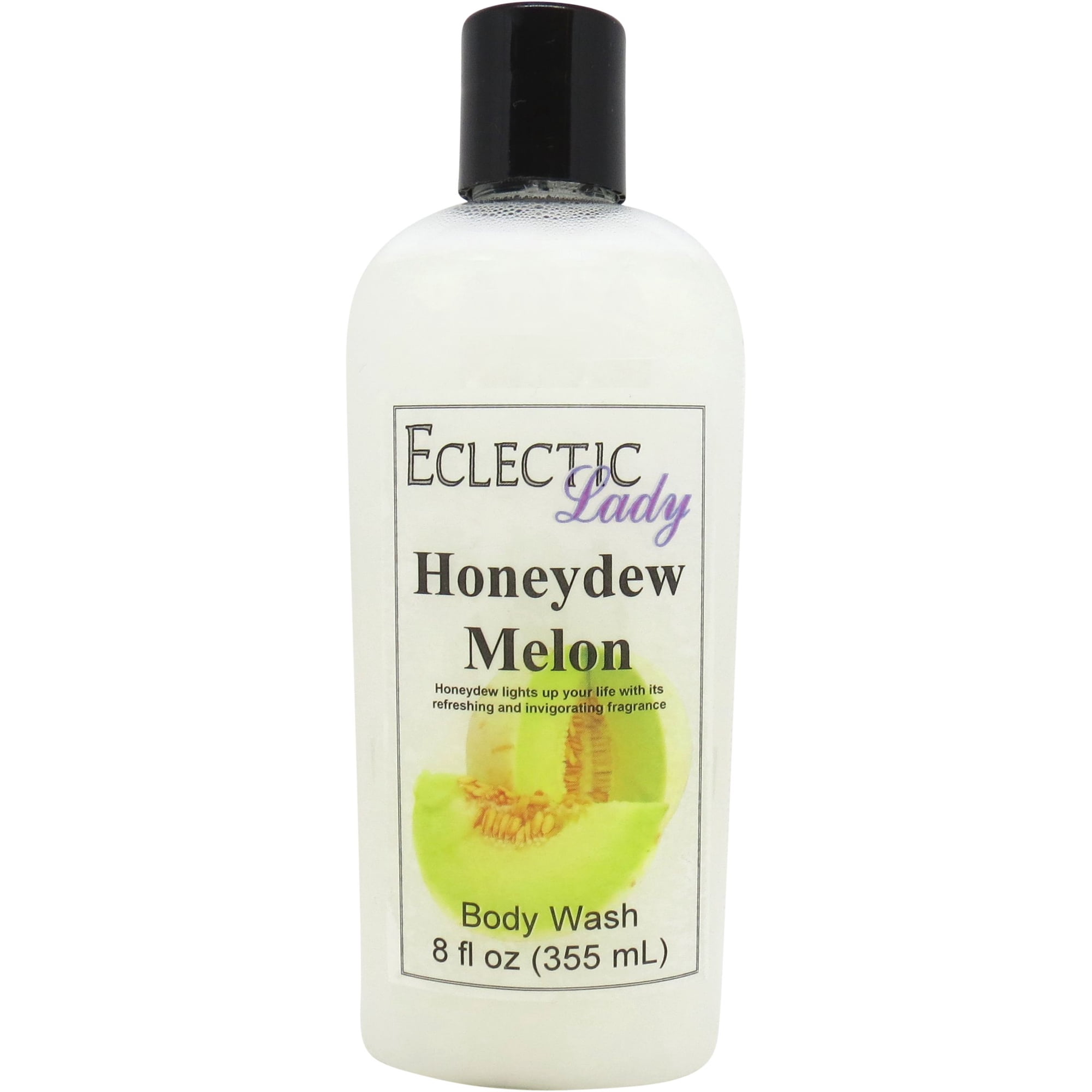 Honeydew Melon Body Wash by Eclectic Lady, Liquid Shower Gel for Women and Men, 8 Ounces