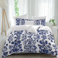 thumbnail image 2 of Blue Spring Floral Bedding 3 Piece Duvet Cover Set California King, Summer Botanical Farmhouse Soft Microfiber Comforter Cover with Zipper Closure & Pillowcases, Wrinkle & FadeResistant Quilt Cover, 2 of 9