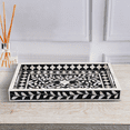 thumbnail image 6 of Handicrafts Home Moroccan Pattern Inspired Trays Ideal Ottoman Multipurpose Serving Tray or Simply Use as a Decorative Trays (11x17 Inches, Grande Negra), 6 of 6