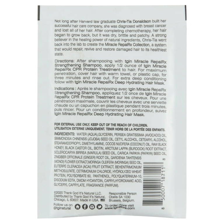 Thank God It's Natural (tgin) Miracle RepaiRx CPR Protein