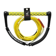 Airhead Dyneema Flat Line Tangle Free 4 Section Wakeboard Boat Tow Rope, Yellow