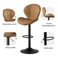 thumbnail image 7 of Hawsaiy Bar Stools Set of 3, Modern Swivel Bar Chairs with Mid Back and Adjustable Seat Height,Brown, 7 of 7