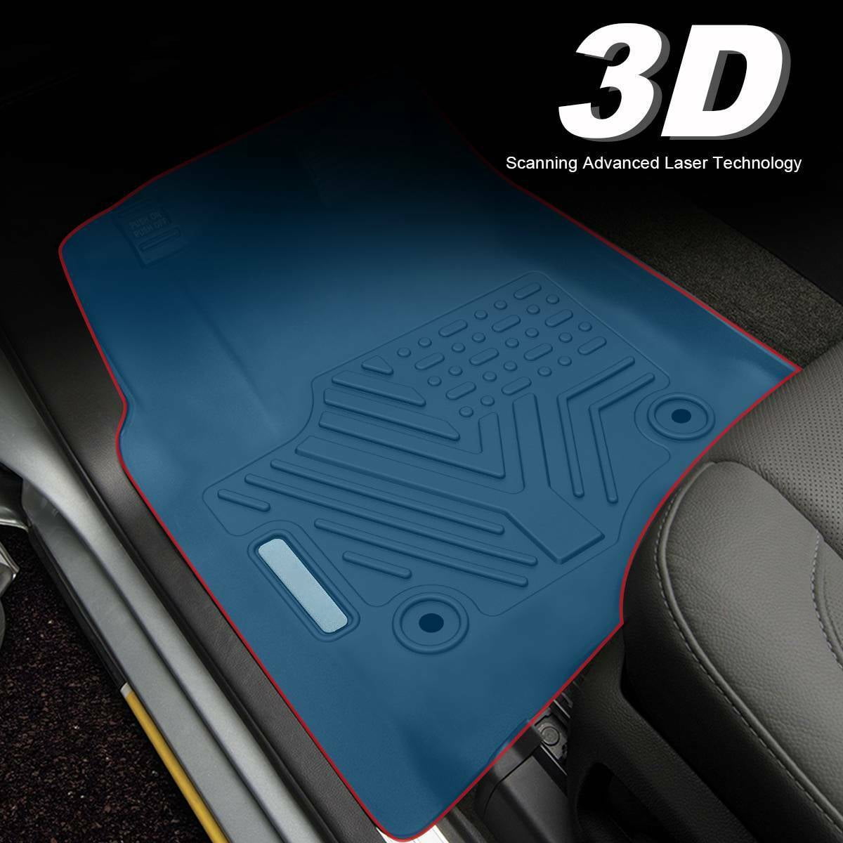 RVNI Floor Mats for 2015-2023 2024 Ford F-150 SuperCrew Cab, 1st & 2nd Row All Weather Protection