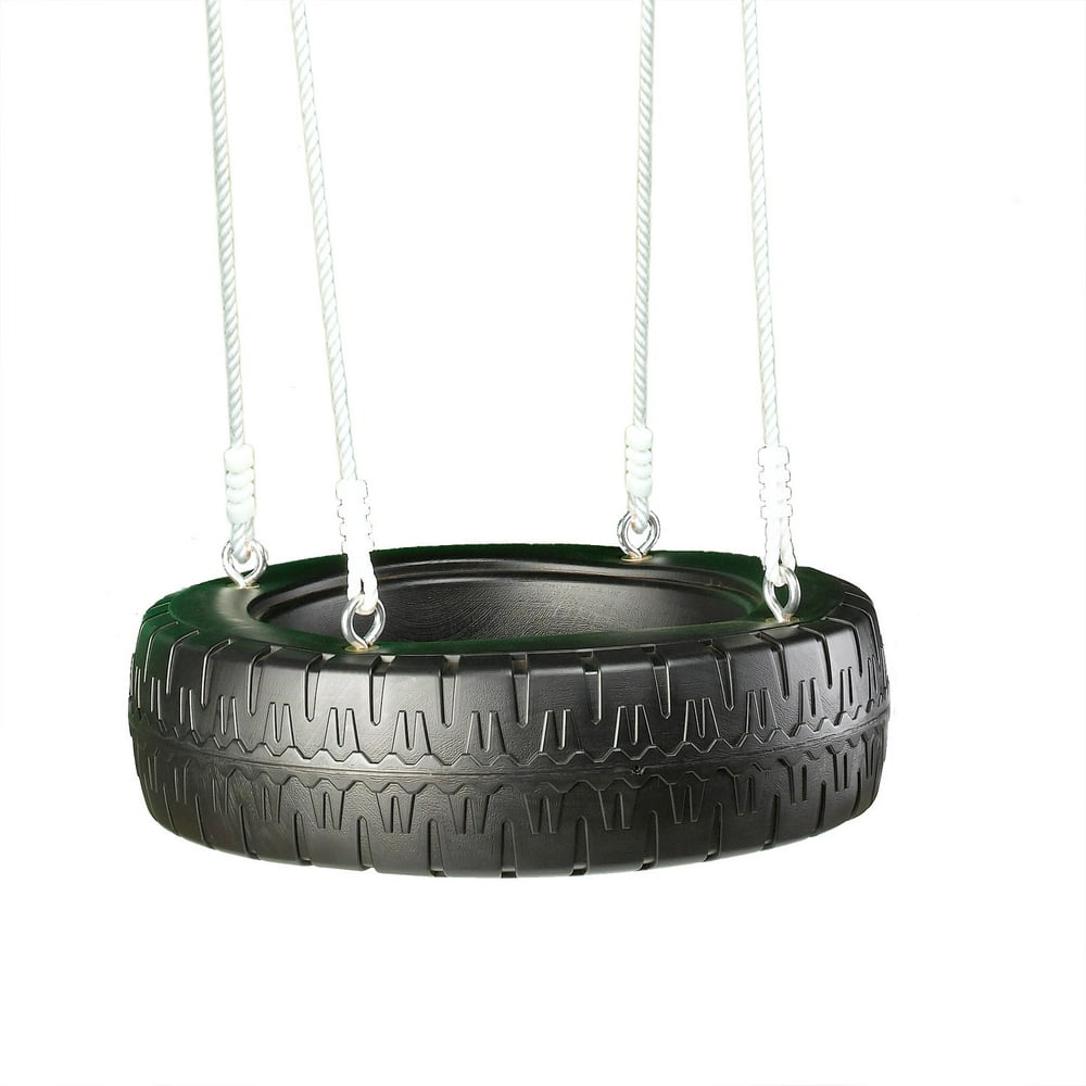 SwingNSlide Plastic Classic Tire Swing with Ropes