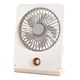 thumbnail image 2 of Ventilador de pared y escritorio recargable por USB con humidificador | 3 velocidades ajustables, batería de 2400 mAh, ventilador portátil para el hogar, la oficina, la cocina y el exterior, 2 of 8