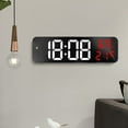 thumbnail image 3 of Large Mirror Design Electronic Clock, Time Display Clock with Temperature Date for Home Office Bedroom Living Room, 3 of 7