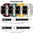 thumbnail image 2 of CIRUTVAL Sport Band Compatible with Apple Watch Bands iWatch Band 40mm 41mm 38mm 49mm 45mm 44mm 42mm Women Men Adjustable Sport Silicone Wristbands for iWatch Series Ultra 9 8 7 SE 6 5 4 3 2 1, 2 of 11