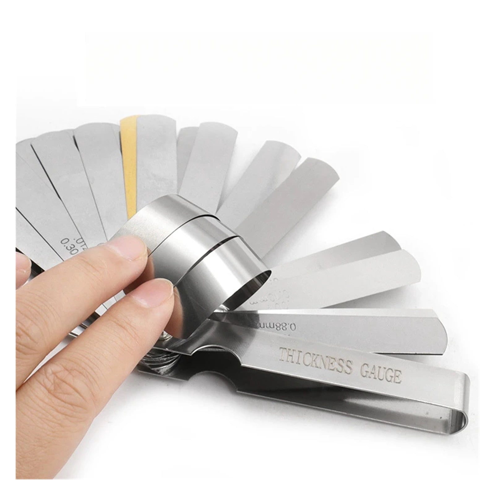 32 Piece Combination Feeler Gauge Stainless Steel Ruler For Measurement Probe Gap ,Easy Identification