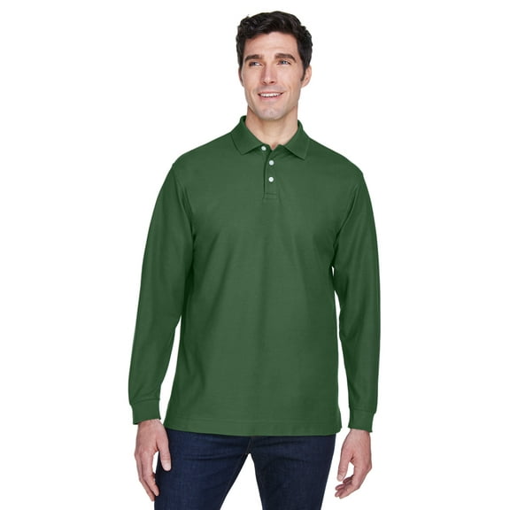 Devon & Jones Men's Pima PiquÃ© Long-Sleeve Polo - D110