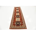 thumbnail image 4 of Unique Loom Taftan Collection Geometric Tribal Runner Rug, 2 7 Inch x 10 Feet, Terracotta/Ivory, 4 of 5