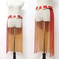 thumbnail image 2 of punk con flecos para mujer Vestido largo con borlas de cuero PU Hebilla naranja-dorada Hebilla naranja-oro Zulema Falda con borla larga para mujer, 2 of 8