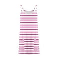 thumbnail image 4 of AUNVITO Girls Backless Sleeveless Stripped Strappy Dress with Pockets, 4 of 5
