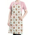 thumbnail image 5 of Highland Cow Flower Pattern Apron-Garden Aprons for Women with Pockets-Cotton Linen Waterproof Kitchen Cooking Gardening Aprons Adjustable for Kitchen,Cooking,BBQ and Salon 33x27 Inch, 5 of 7