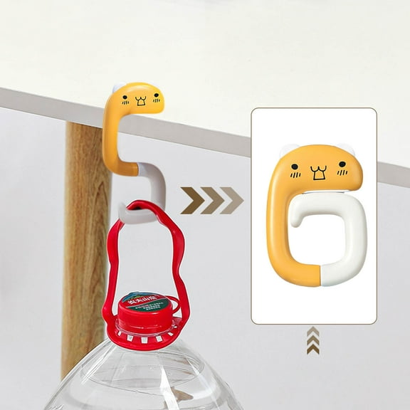 Needhep Heavy Duty Cabinet Clothes Coat Holder Waterproof Transparent Hooks For Bathroom Removable Small Suction Cups For Kitchen Self Adhesive Home Kitchen Wall Coat Hooks, Clearance (Yellow)