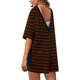 thumbnail image 3 of Pantalones de Mujer Bolsillos de Impresión Casual Traje de Manga Corta, Cuello Redondo Y Cómodos Trajes de Mujer Casual, 3 of 6