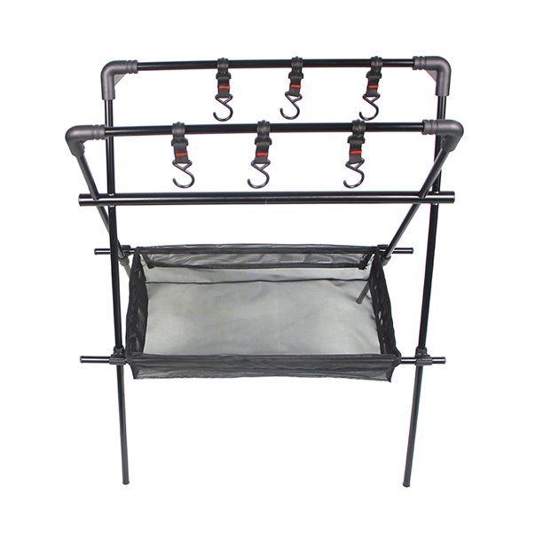 Plegable portátil para acampar Estante colgante Aleación de aluminio Cocina Secado de ropa Utensilios de cocina Organizador multifuncional Estantería - capas Sunnimix Estante al aire libre
