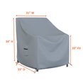 thumbnail image 3 of COVERS&ALL Outdoor Chair Covers, Made of 18 Oz Waterproof & UV-Resistant Cover Tuff Fabric, Suitable for Indoors/Outdoors (34"H x 33"D x 31"W, Grey), 3 of 7