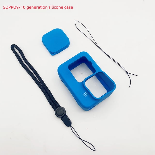 Adecuado para gopro12/11/10/9 Funda de silicona para el cuerpo Funda anticaída para cámara deportiva Funda protectora de metal desnudo Funda para lente Accesorios