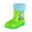 Green, variant on Kids Fleece Lined Rain Boots for Girls Boys Toddler Waterproof Cute Cartoon Pattern Platform Mud Rubber Boots
