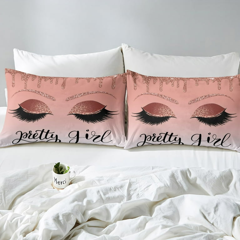 Girls rose top gold bedding