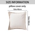 thumbnail image 6 of Unique Bargains 2 Pcs Classical Striped Throw Pillow Cover Grey 16" x 16", 6 of 6