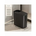 thumbnail image 4 of 12L Slim Bathroom Trash Can With Lid, Modern Touch Design Waste Bin, Waterproof Narrow Garbage Bin For Bedroom, Kitchen & Office, 4 of 8