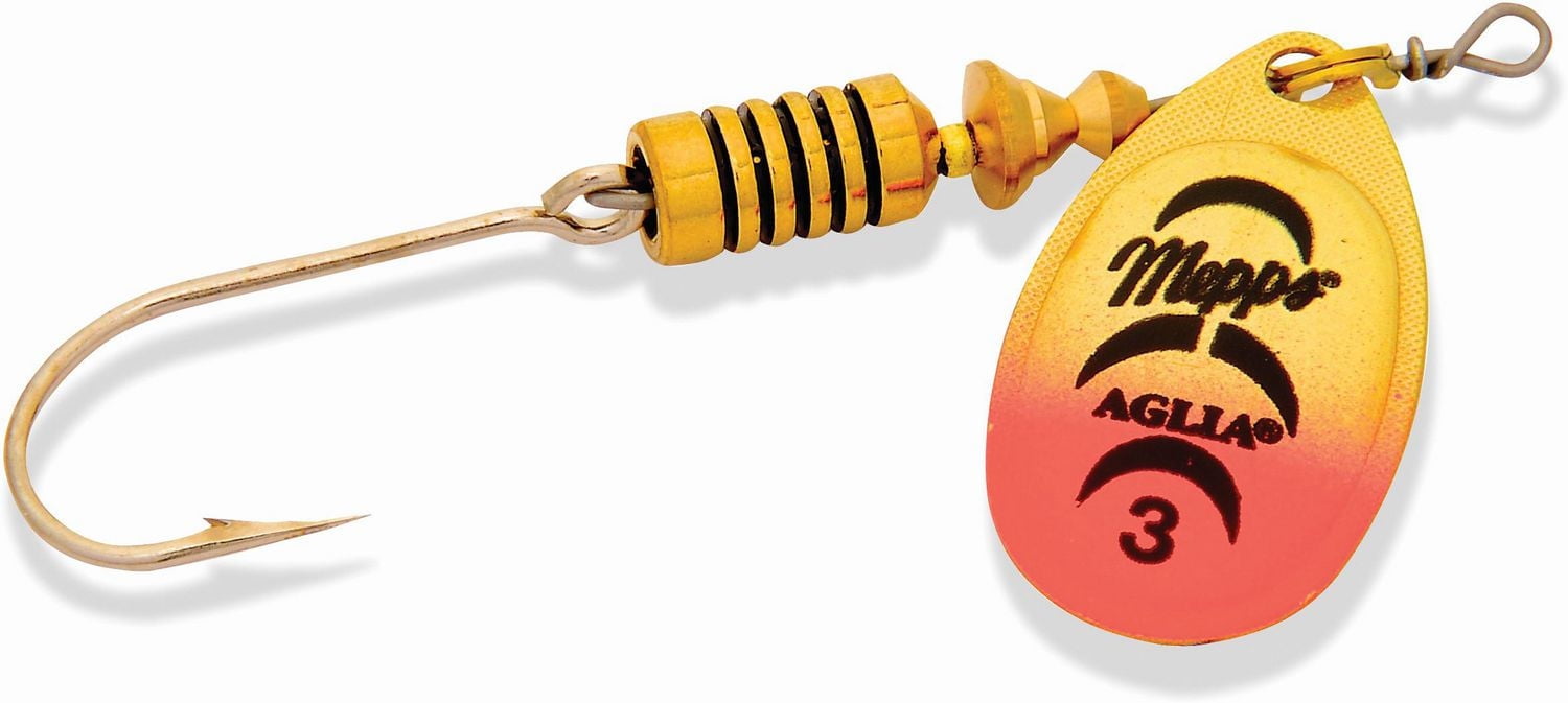 Mepps B3SS-G/OR Aglia In-Line Spinner #3 1/4oz Siwash Hook Or/Orange
