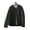 Black1, variant on Winter Lightweight Coats for Women Crew Neck Thermal Warm Puffer Jackets Solid Color Long Sleeve Button Overcoats(Green,M)