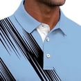 thumbnail image 4 of Dolkfu Short Sleeve Shirts&nbsp;for Men Collared Button Refreshing Blue Tops Modern Minimalist Patchwork Polos Light Blue,Xxxxl, 4 of 5