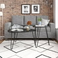 thumbnail image 2 of Novogratz Athena Nesting Tables, Black Faux Marble, 2 of 12